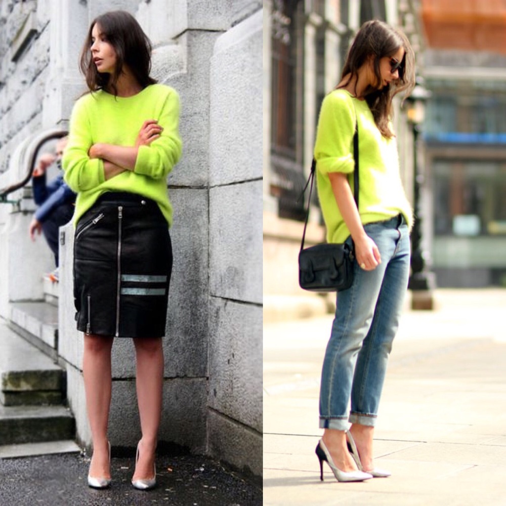Lime green crewneck sweater